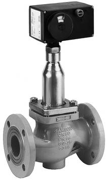 2 Port Motorised Valve - Flanged 3214 - Two-way Valve and Actuator