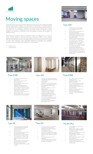 London Wall Design Ltd - Brochure