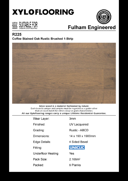 Xylo Flooring - R225 Data Sheet