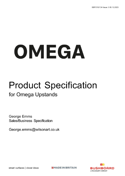 Omega Upstands Technical Data Sheet