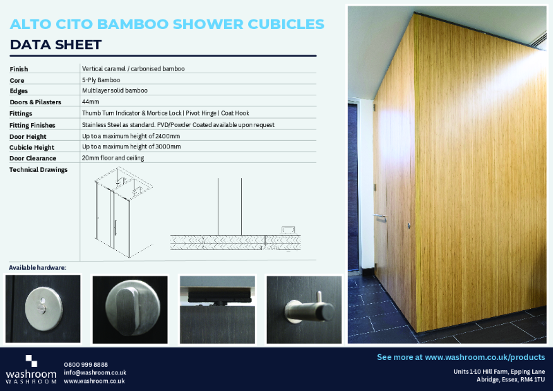 Alto Cito Bamboo shower Cubicles