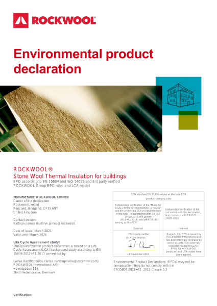 Environmental Product Declaration - Rockwool