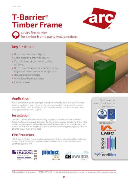 ARC T-Barrier Timber Frame