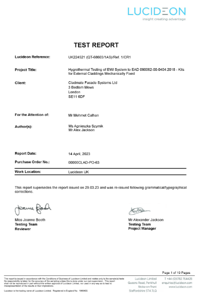 Weathertightness Testing 