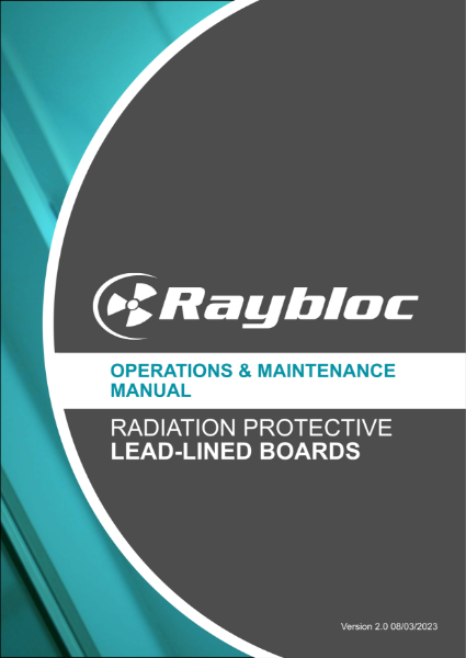 Raybloc Operations & Maintenance Manual - Lead-Lined Boards
