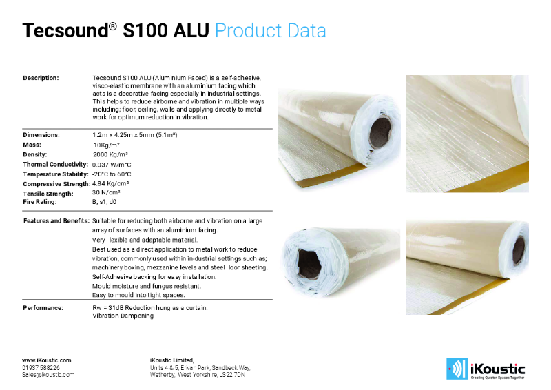 Tecsound® S100 ALU Data Sheet