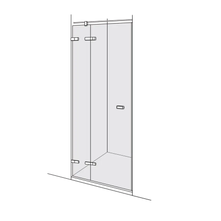 Dusjvegger - Viva Svingdør with fixed panel in recess