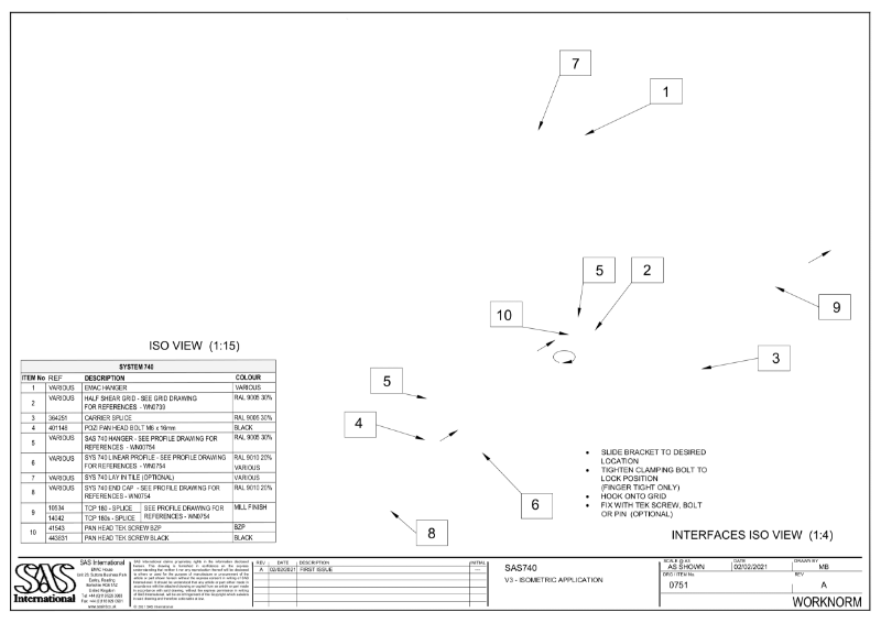 SAS740 Isometric Application