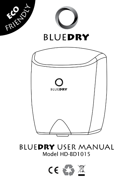 BlueDry Mini Jet (HD-BD1015) User Manual