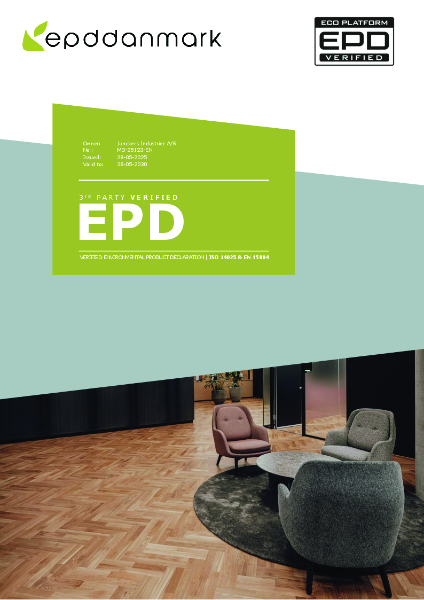 Third party verified EPD - Junckers solid wood two-strip parquet flooring