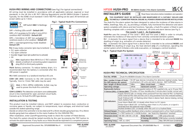 Hush-Pro Installers Guide