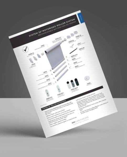 Roller System 32® Lithium Rechargeable Battery 500DC Motor Technical Specification