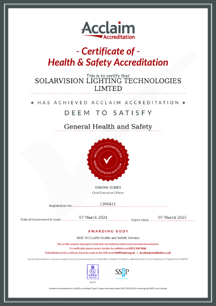 Acclaim Accreditation DTS Certificate