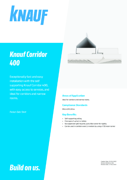 Knauf Corridor 400 Data Sheet