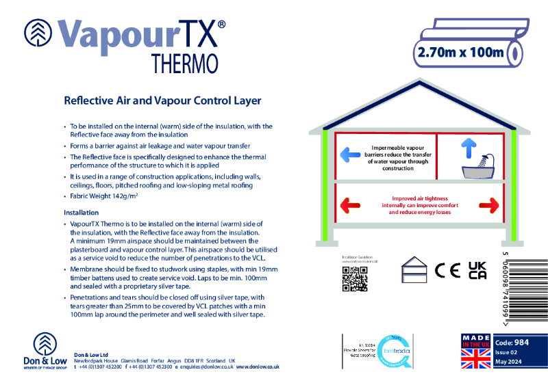 Vapour TX Thermo Roll Insert 2.7 x 100m 984 Issue 2 May 24