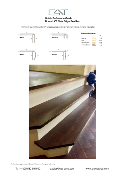 Brass Stair Edgings for LVT