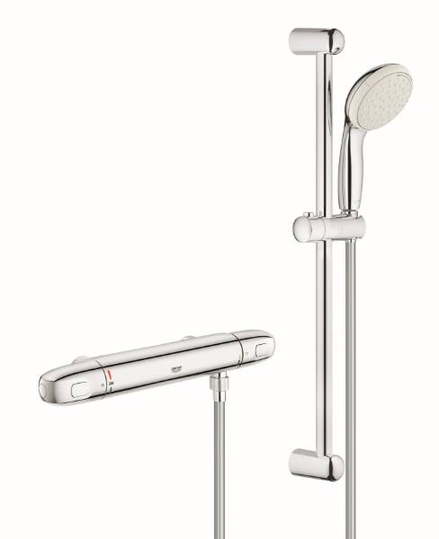 Grohtherm 1000 Thermostatic Shower Mixer 1/2" With Shower Set