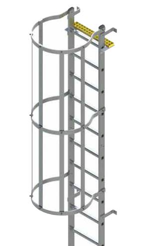 BL-WH Fixed Ladder with Safety Cage