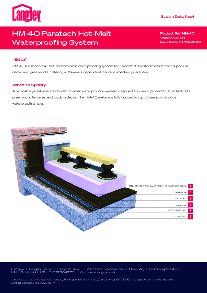 HM-40 Paratech Hot-Melt Waterproofing System