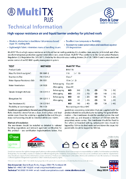 Multi TX Plus Datasheet Issue 6 May 2024