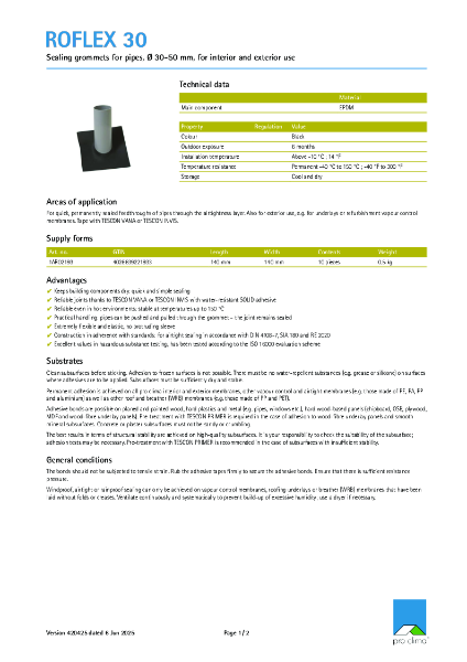 Roflex 30 Technical Datasheet