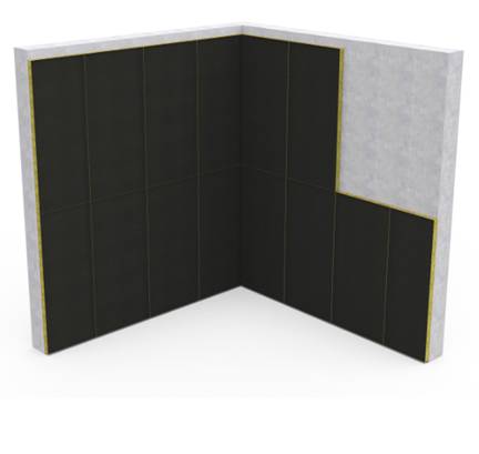 Siderise Tissue Faced Stone Wool Acoustic Lining Slab (ALS)