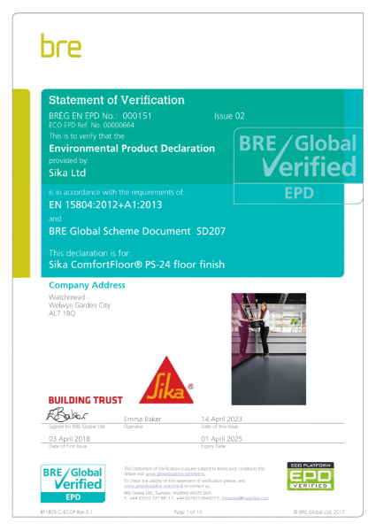 EPD - Sika ComfortFloor PS-24