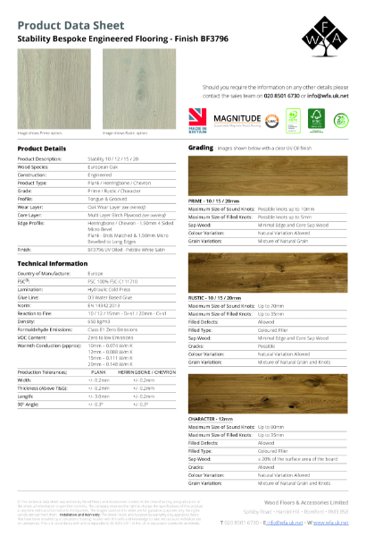 BF3796 Magnitude Data Sheet