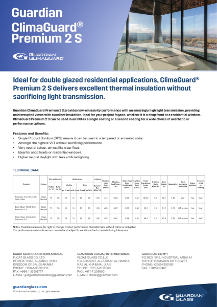 ClimaGuard® Product flyers - Premium 2S Flyer