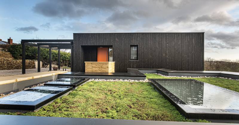 New build Passivehaus set in a steeply sloping site in Thurgoland