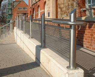 ASF 5006 post and rail, post and panel and step handrailing, Sale Town Hall