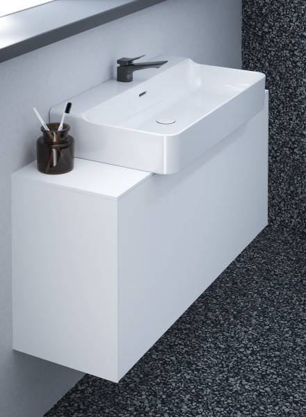 Conca 120 cm Wall Hung Short Projection Washbasin Unit, Centre Cutout