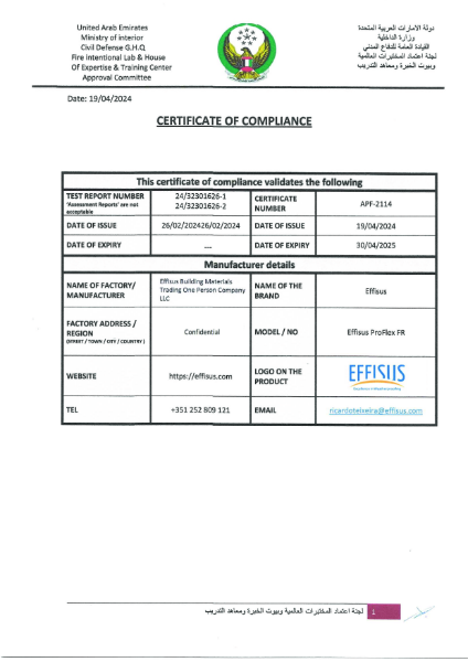 CoC UAE | EFFISUS | NBS Source