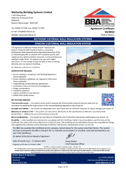 Epsicon 3 External Wall Insulation System PS2