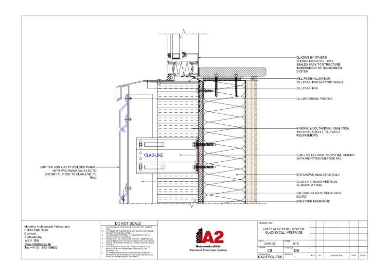 UNITY A2 FP-T06 CILL INTERFACE Technical Drawing