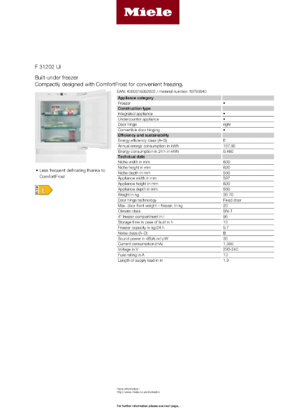 F 31202 Ui Product Data Sheet