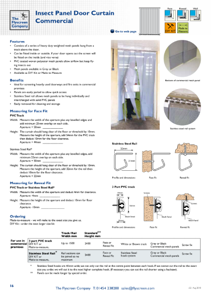 Commercial Insect Panel Door Curtain