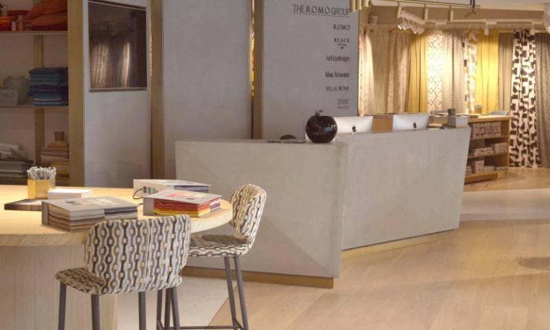 Concrete Reception Desks Romo Showroom