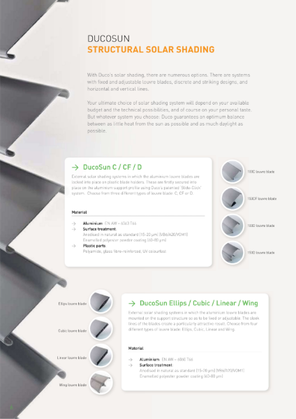 DucoSun Architectural Solar Shading & Brise Soleil