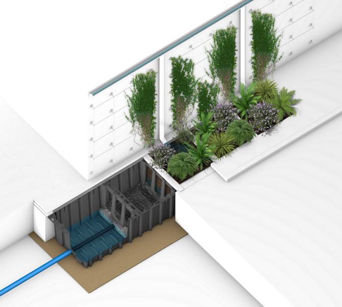 HydroPlanter - Stormwater Rain Garden System