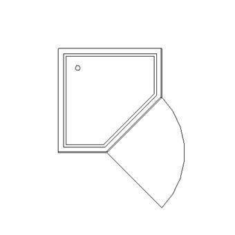 Pentangular shower cubicle assembly 