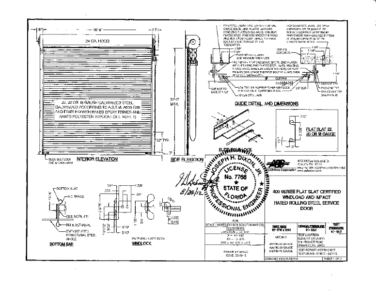 Model 418 FIM Shop Drawing
