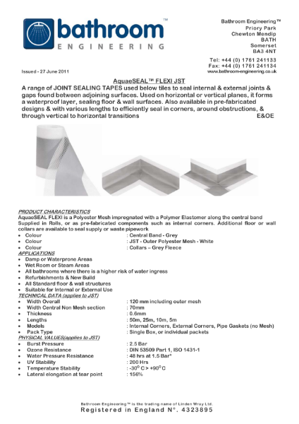 Waterproof Membrane AquaeSeal Flexi JST