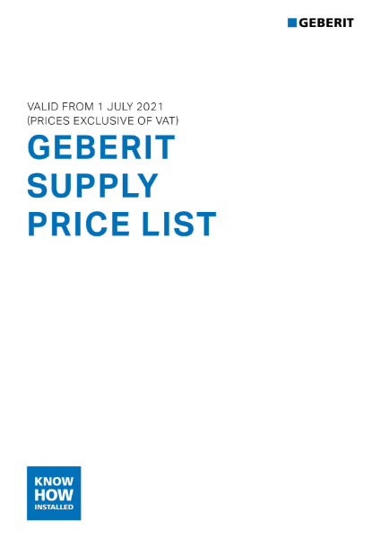 Supply Price List - July 1st 2021 GBP