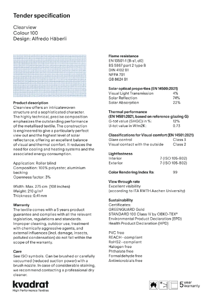 Clearview Technical Specification