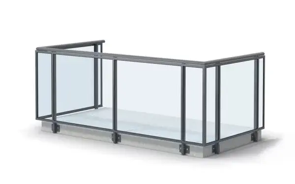 Balkongräcken - Balkongräcke Glas - RT401 Synlig Plattkant