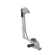 Geberit bathtub drain with turn handle and inlet, d52, length 26 cm, with ready-to-fit-set and straight connector