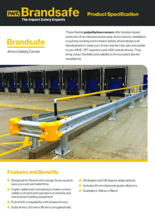 Armco Safety Corner (External and Internal) - Brandsafe Spec Sheet