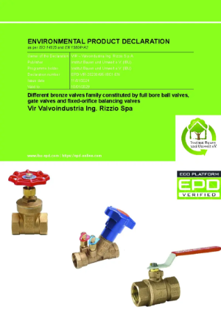 EPD-VIR-20230495-IBC1-EN Different bronze valves family constituted by ...