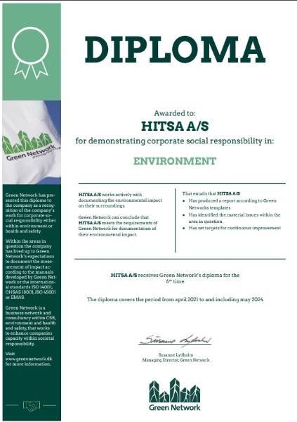 Hitsa - Green Network Diploma CSR in Environment (07.2025)